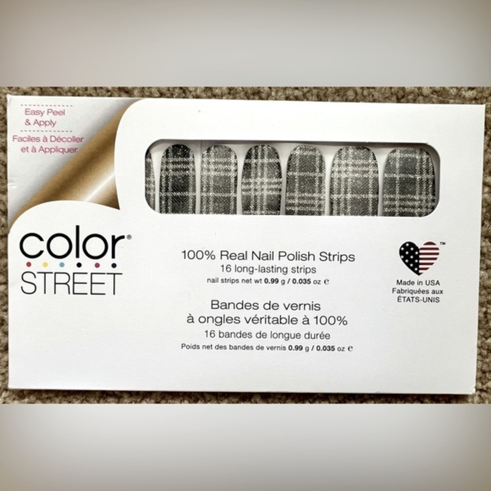 Unopened Color Street nail strips Plaid Reputation